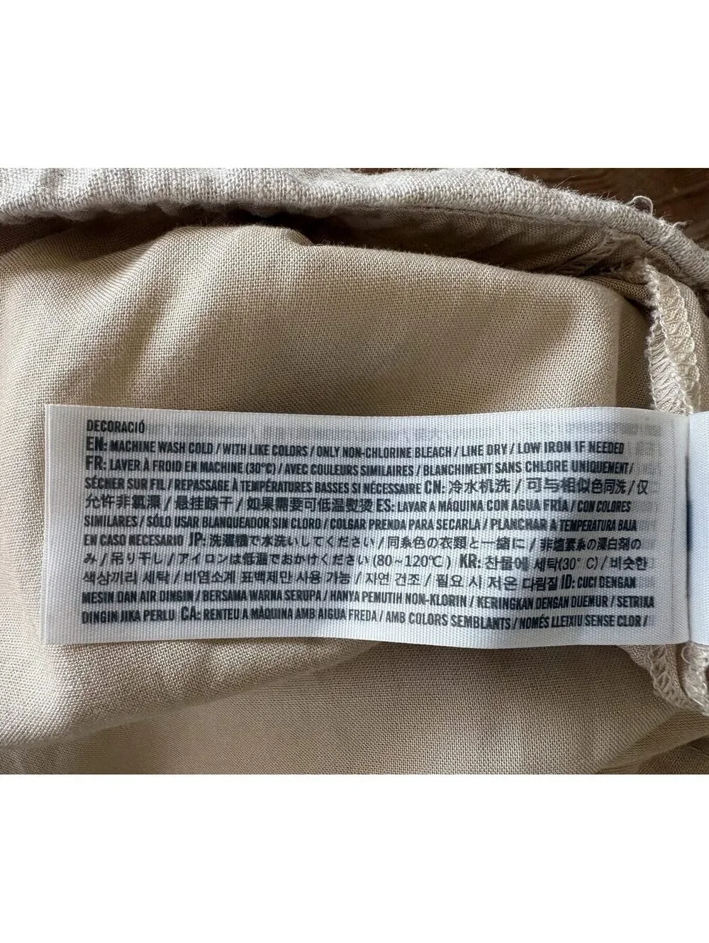 Abercrombie & Fitch Scarlett Mini Skort XL Beige Linen Blend High Rise